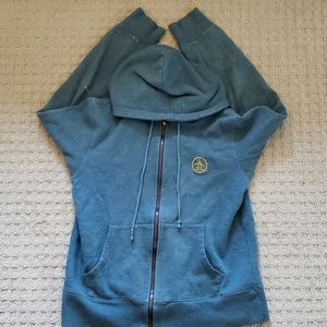 Green L zip up hoodie